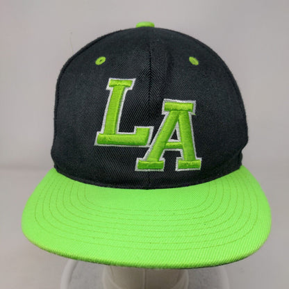 LA Snapback Hat Multi One Size Embroidered Colorblock 6 Panel Headlines