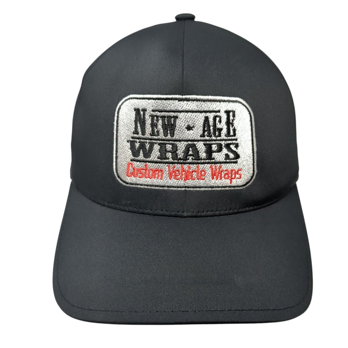 New Age Wraps Custom Vehicle Fitted Hat Black S/M Embroidered Flexfit Delta
