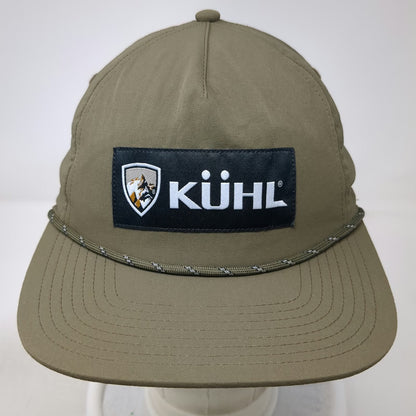 KÜHL 5 Panel Green Hat One Size Snapback Rope Mountain Logo Performance Cap