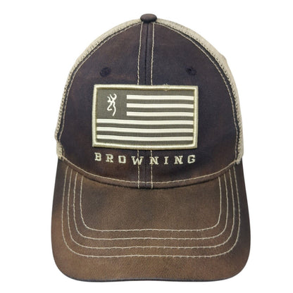 Browning Snapback Trucker Hat Multi One Size Mesh Back Colorblock