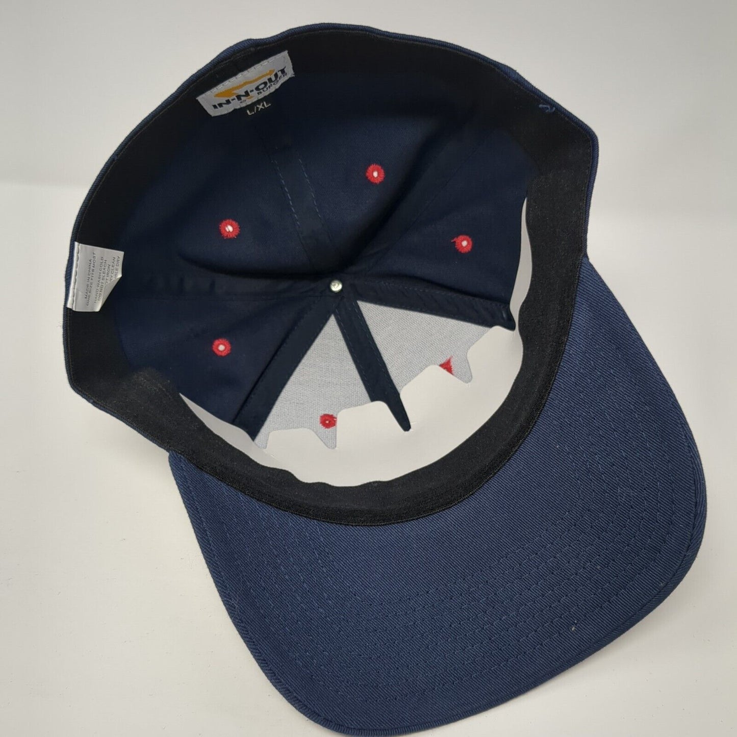 In-N-Out Burger Fitted Hat Blue Large/XL Embroidered Stretch 6 Panel