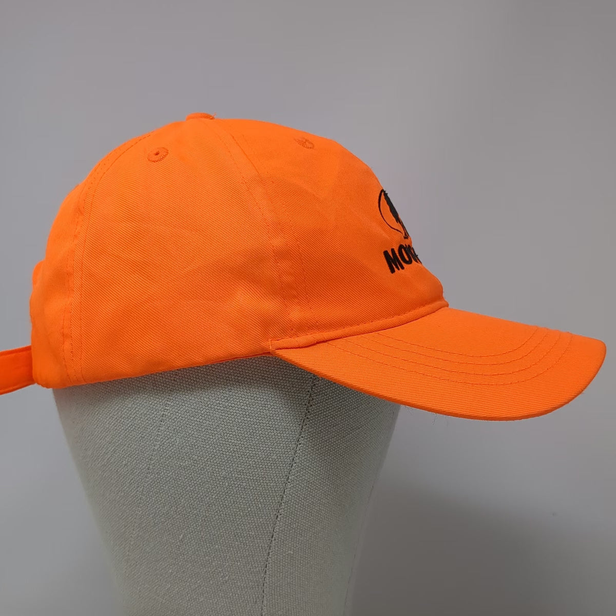 Mossy Oak Baseball Cap Orange One Size Slideback Hunting Outdoor Fishing Hat