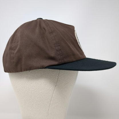 Brixton 5 Panel Brown One Size Snapback MFG Company Patch Flat Bill Logo Hat