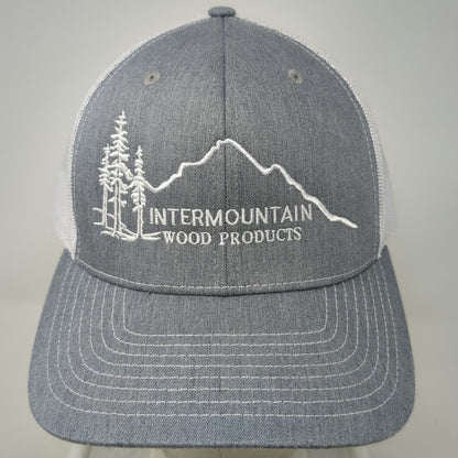 Richardson 112 Trucker Hat Gray OSFM Intermountain Wood Products Snapback Mesh