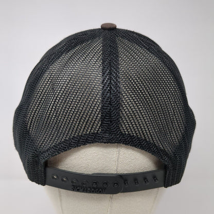 McCall Idaho Patch Snapback Trucker Hat Black One Size Mesh Back