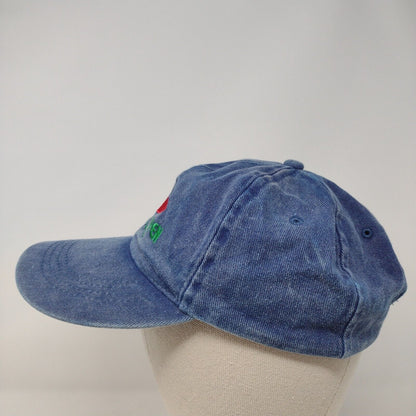 Jalapeño Open Strapback Hat Blue OSFA Embroidered Denim 6 Panel Otto Cap