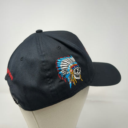Gifts of Fortune 5 Panel Black One Size Hat Skull Headdress Snapback Warriors