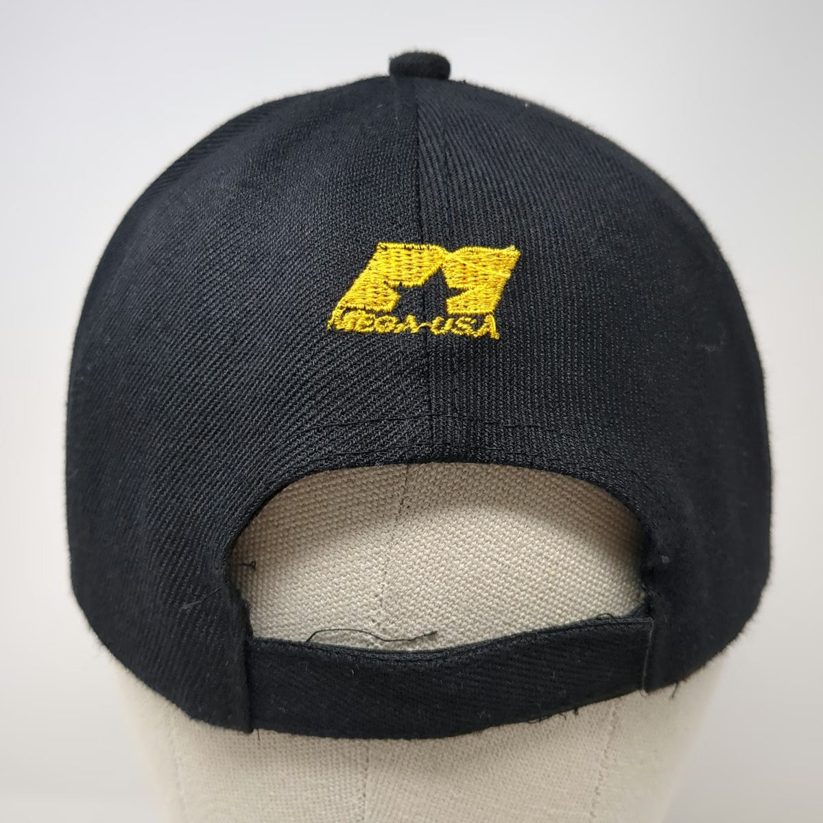 MEGA USA Baseball Cap Black One Size Yellow Dragon Embroidery Side Text Hat
