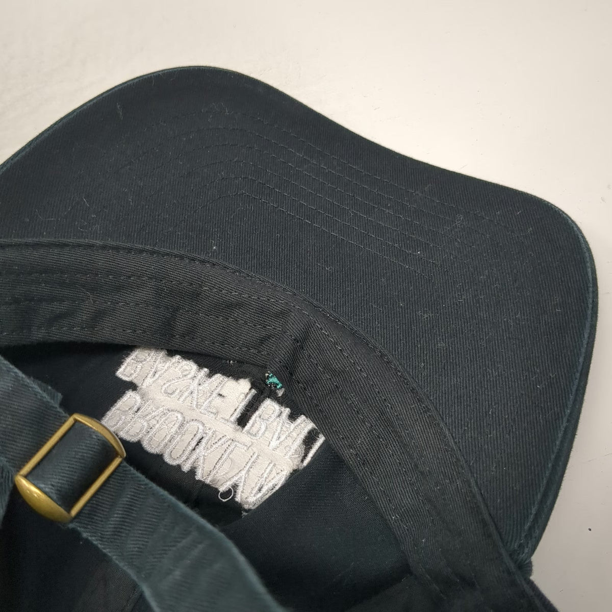 Brooklyn Basketball Baseball Cap Black One Size Cotton Slideback Hat Buckle Brim