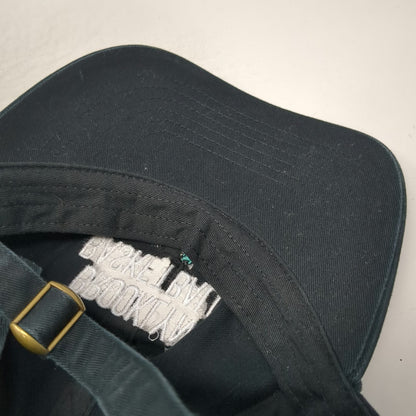 Brooklyn Basketball Baseball Cap Black One Size Cotton Slideback Hat Buckle Brim