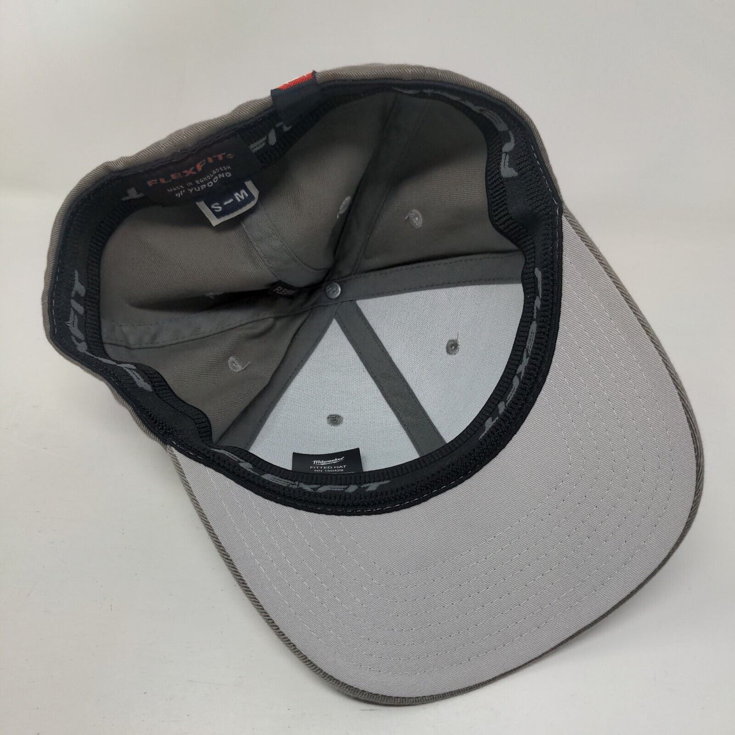 Milwaukee Fitted Hat Brown S/M Lightweight Vented Holes 6 Panel Yupoong
