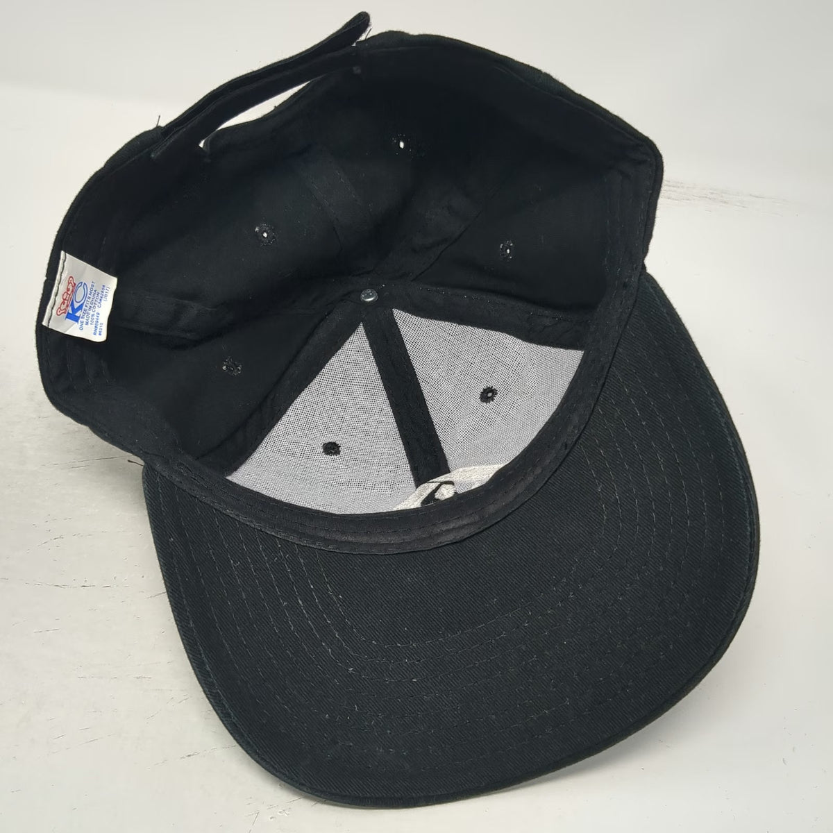 KC Albertsons Black One Size Baseball Cap Strapback Embroidered Logo Hat