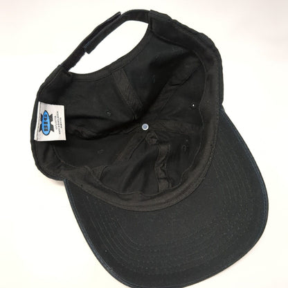 BIG X Strapback Hat Black One Size Adjustable Vented Holes 6 Panel Blank Cotton