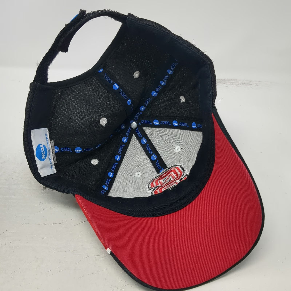 NC State Wolfpack NCAA Captivating Headgear Cap Black Red White One Size Mesh