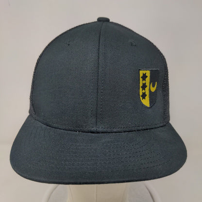 Champro Snapback Hat One Size Black Mesh Back Embroidered Military Shield Logo