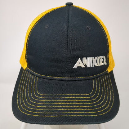 Port Authority Trucker Hat Black Yellow One Size Anixter Logo Embroidered Mesh