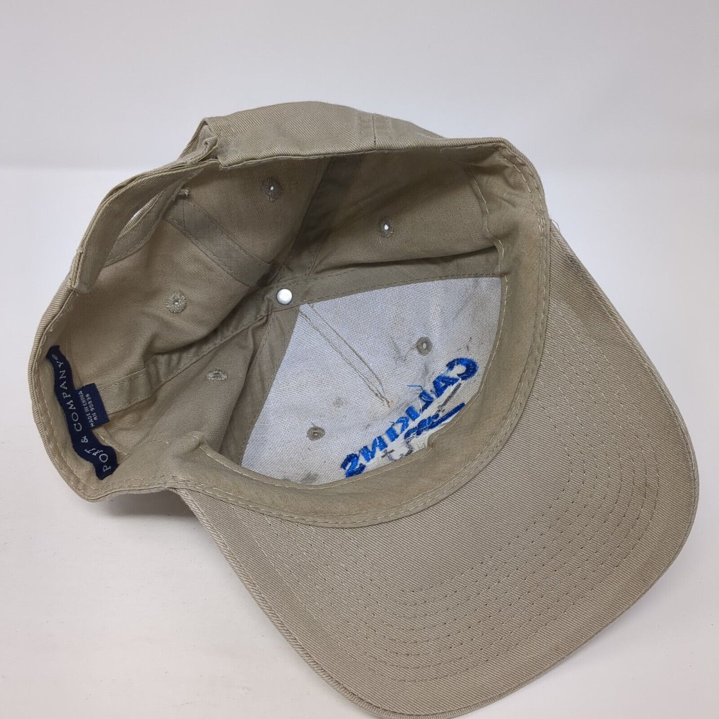 Calkins Plumbing Strapback Hat Tan One Size Adjustable Port & Company