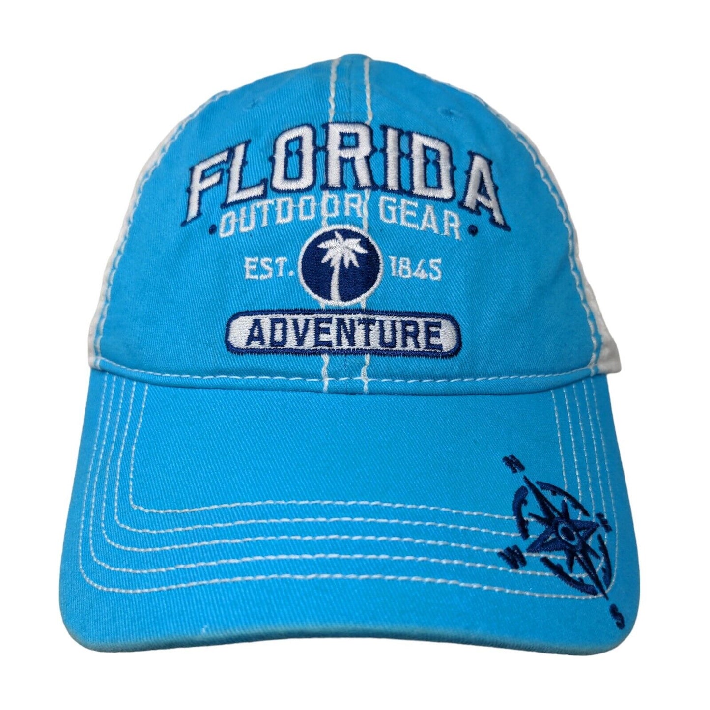 Sunpoint Men's Slideback Hat Blue OSFM Embroidered Florida Adventure Logo