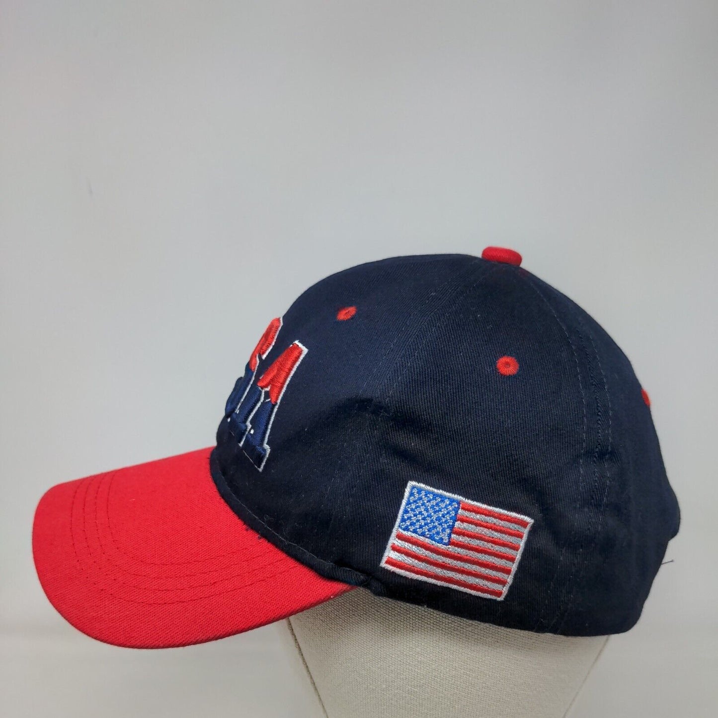 USA Slideback Hat Multicolor One Size Adjustable Embroidered Patriotic 6 Panel