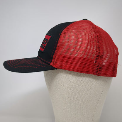 BAMKO Costco Wholesale Trucker Hat Black Red One Size Mesh Snapback Patch Cap