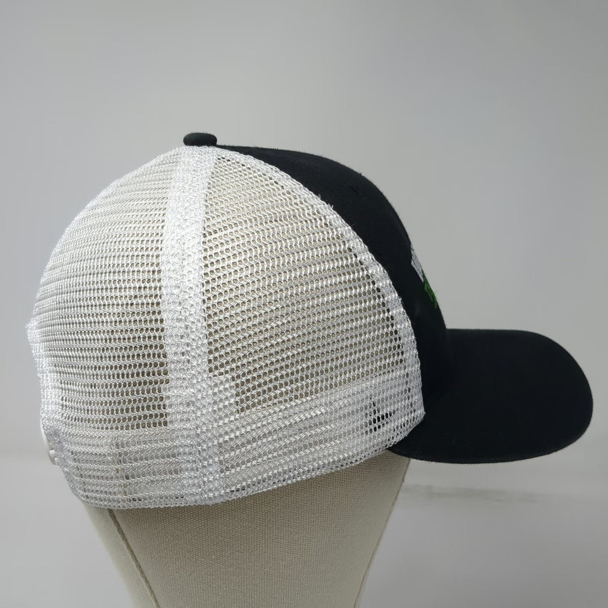 Washington Tractor Trucker Hat Black One Size Snapback Mesh Mountain Logo Cap