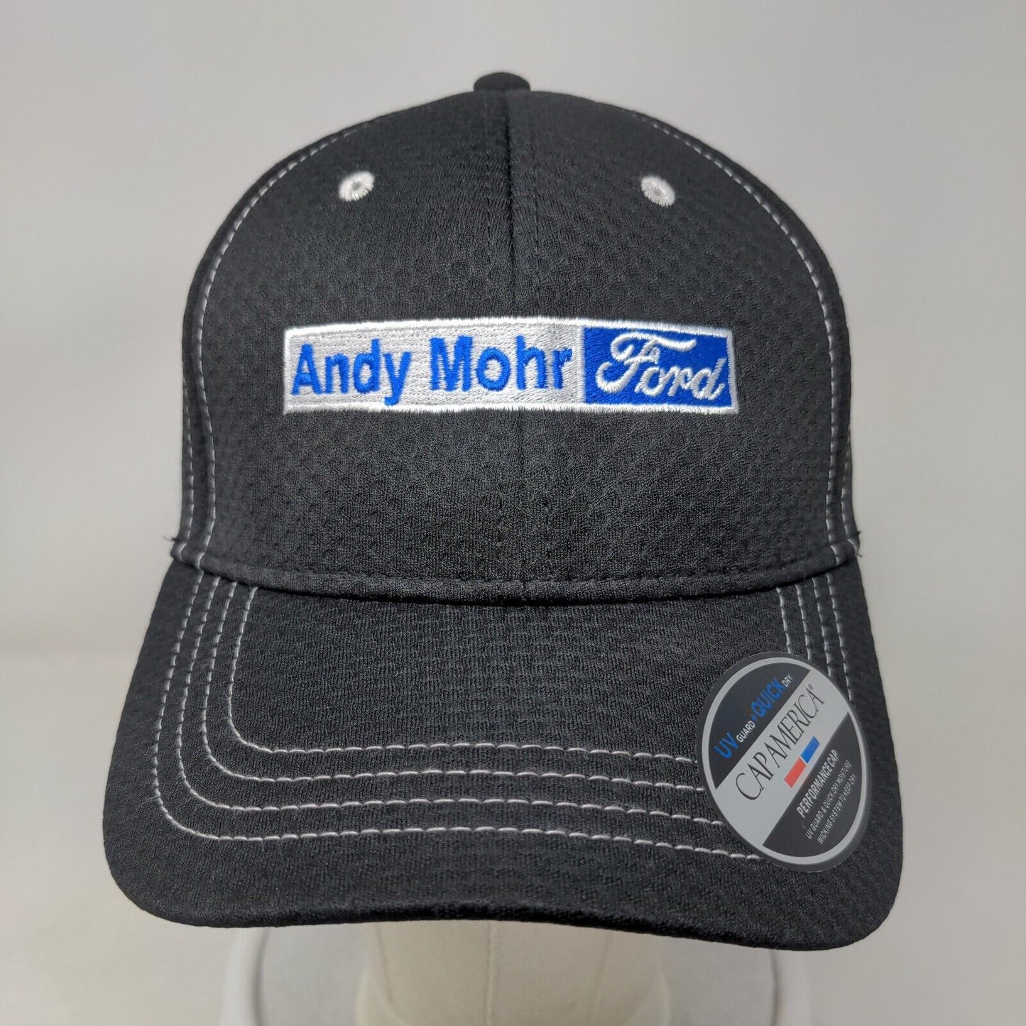 Andy Mohr Ford Strapback Hat Black Adjustable Embroidered Logo Cap America