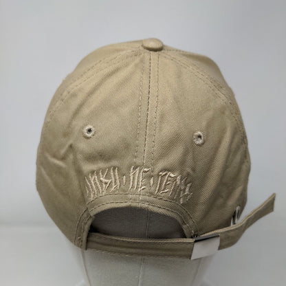 Unbranded Slideback Hat Tan OSFM Embroidered Adjustable Vent Holes