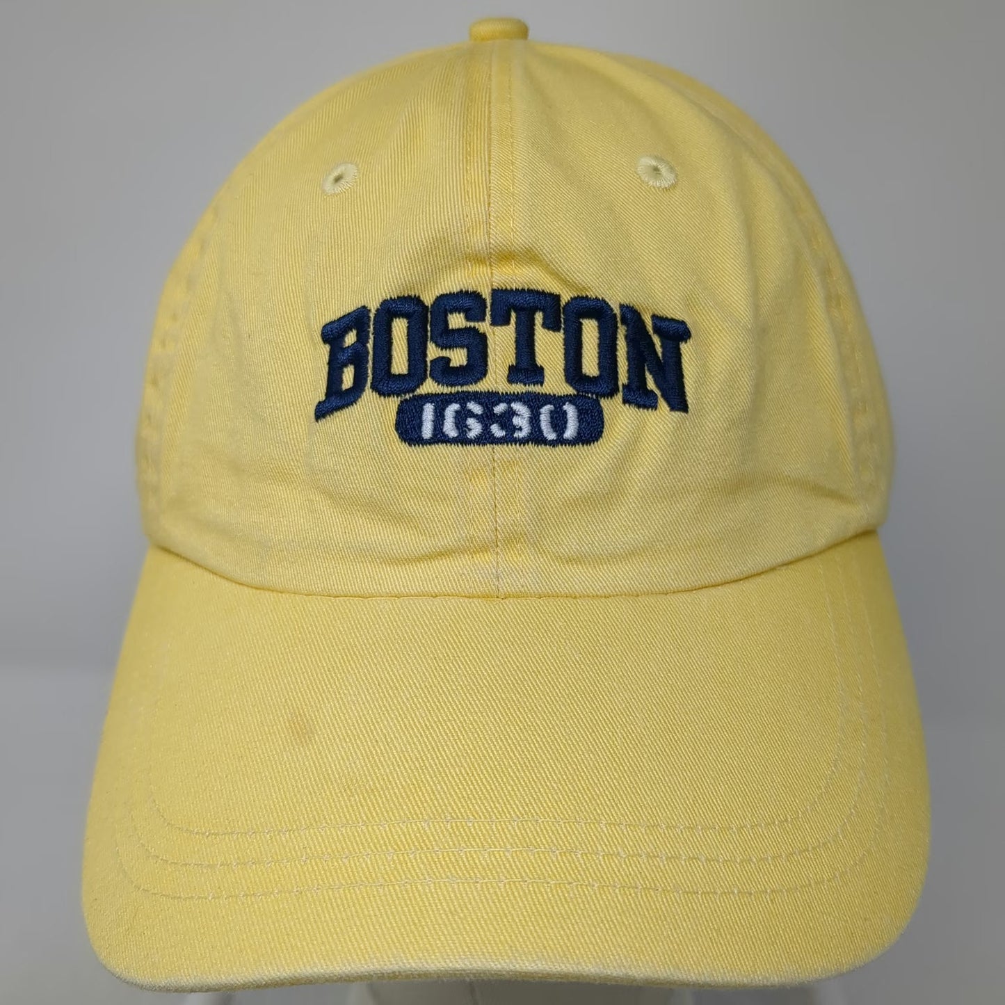 Ahead Boston 1630 Baseball Cap Yellow One Size Strapback Cotton Embroidered Hat