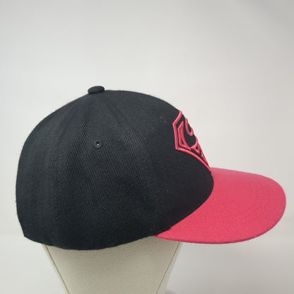 Superman Snapback Hat Multicolor One Size Adjustable Embroidered Six Flags