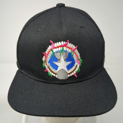 Fresku Snapback Hat Black One Size Northern Mariana Islands Always Fresh Script