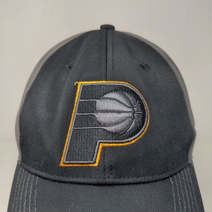 Fan Favorite Men's Strapback Hat Black Gray Size OSFA Embroidered Indiana Pacers