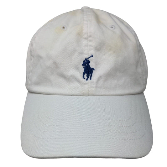 Polo Ralph Lauren Men's Slideback Hat White Size OS Embroidered Logo Cotton