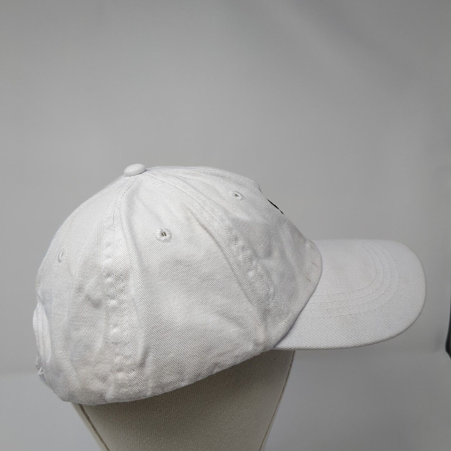 Unbranded Slideback Hat White One Size Adjustable Embroidered 6 Panel Blank