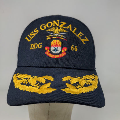 The Corps Men's Snapback Hat Blue Embroidered USS Gonzalez Dog 66 Scrambled Eggs