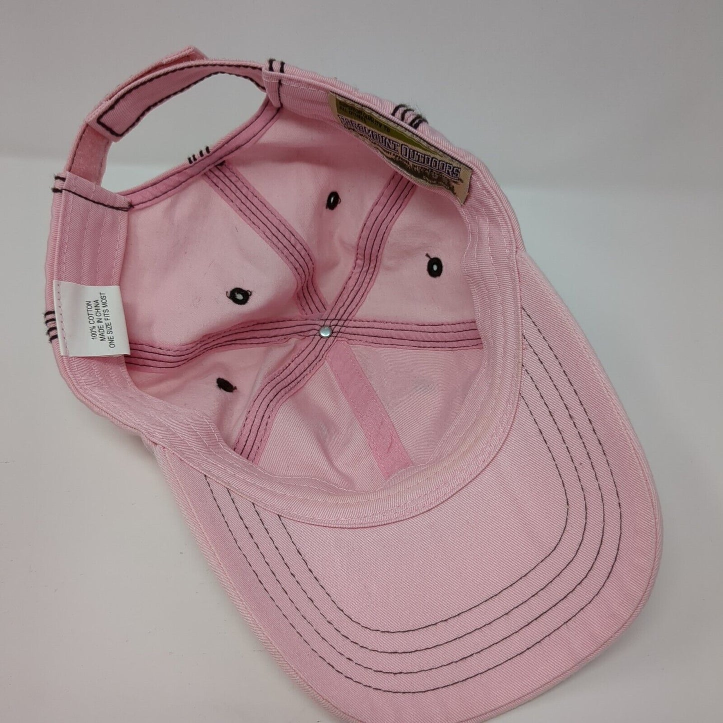 Mossy Oak Strapback Hat Pink One Size Adjustable Embroidered Paramount Outdoors
