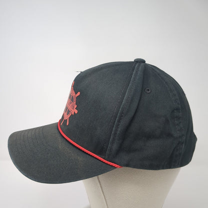 The Captain The Mad Hueys Snapback Hat Black One Size Adjustable Rope Yupoong