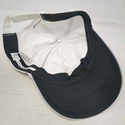 Nike Baseball Cap White One Size Golf Perforated Silver Swoosh Strapback Hat