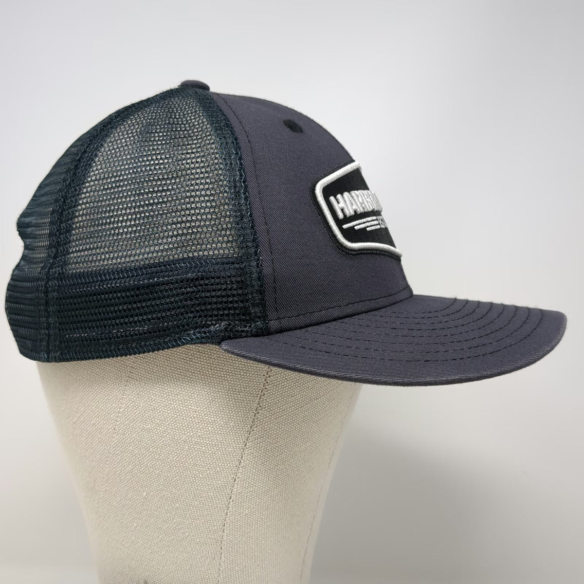 Harbor Freight Trucker Hat Gray One Size Snapback Mesh Patch HFT Logo Est 1977
