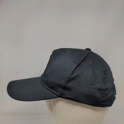 R Initial Youth Snapback Hat Black One Size Adjustable Vented Holes 6 Panel