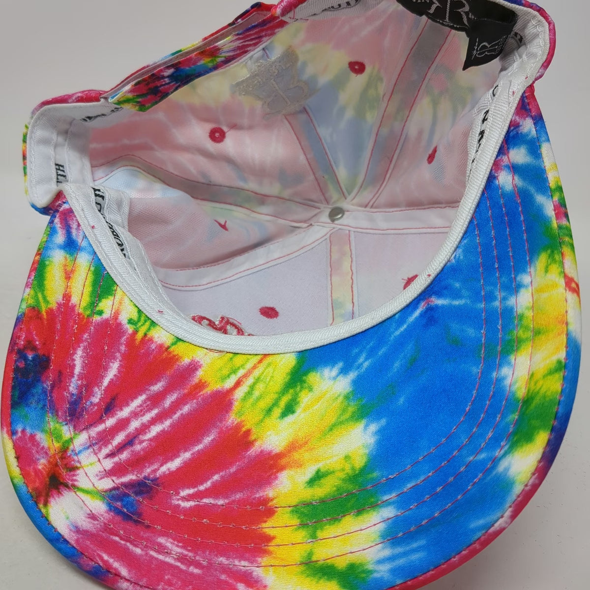 Robin Ruth Alaska Tie Dye Baseball Cap Pink Blue OSFM Strapback Embroidered Hat