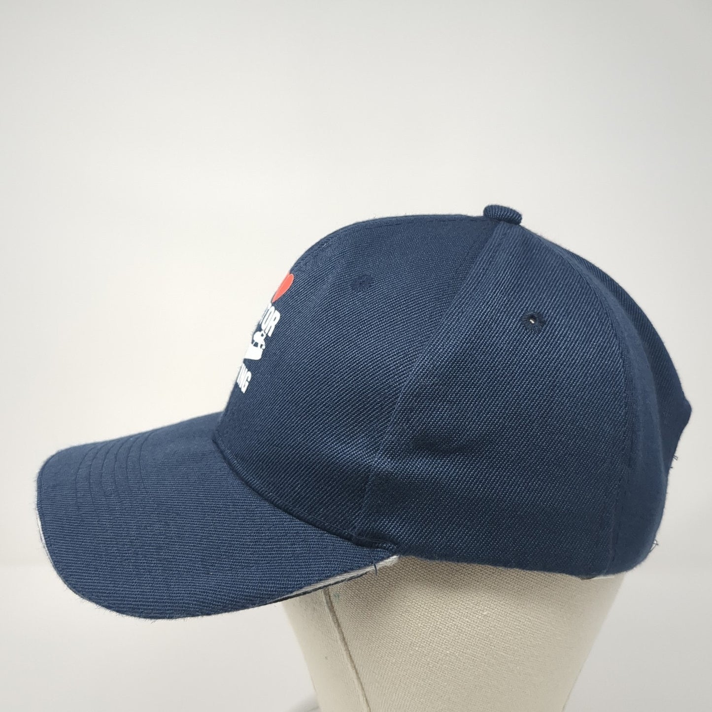 I Heart Motor Boating Baseball Cap Blue One Size Adjustable Vented Holes 6 Panel