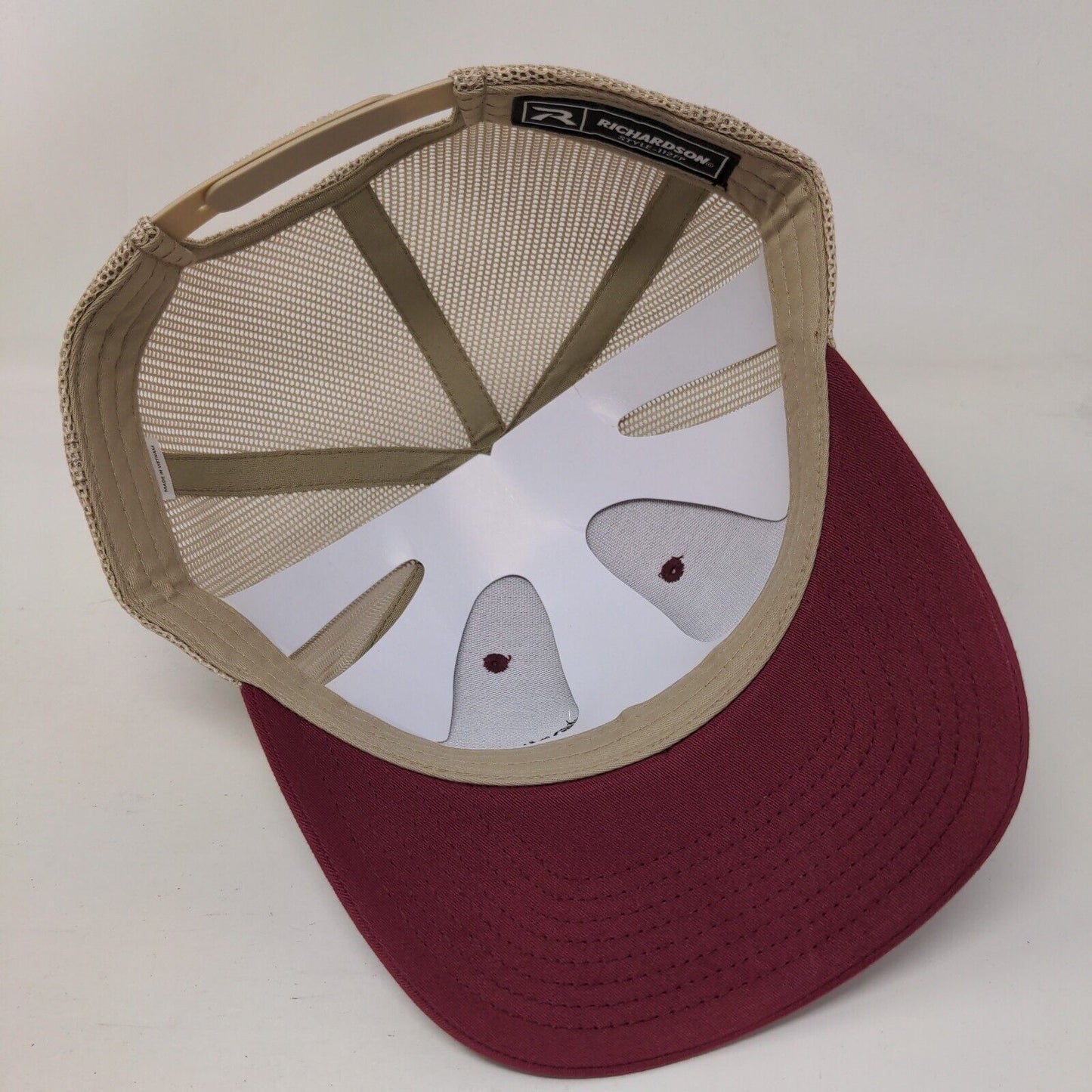 Expedition Inspiration Snapback Trucker Hat Red One Size Mesh Back