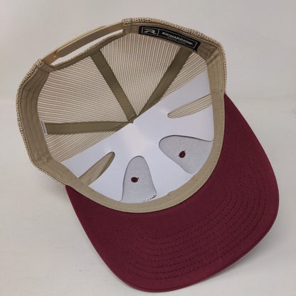 Expedition Inspiration Snapback Trucker Hat Red One Size Mesh Back