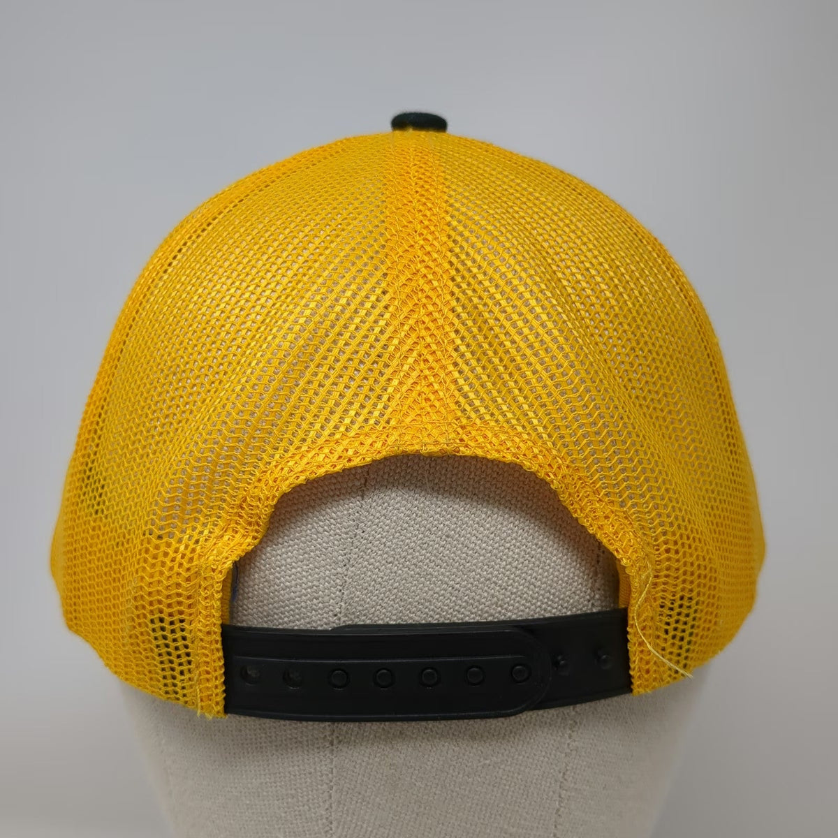 Port Authority Trucker Hat Black Yellow One Size Anixter Logo Embroidered Mesh