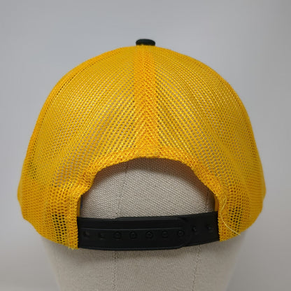 Port Authority Trucker Hat Black Yellow One Size Anixter Logo Embroidered Mesh