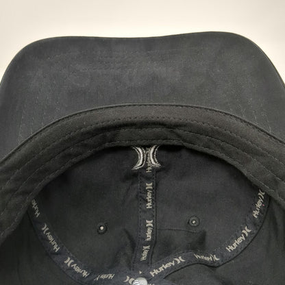 Hurley Baseball Cap Black One Size Tonal Logo Cotton Nylon Blend Slideback Hat