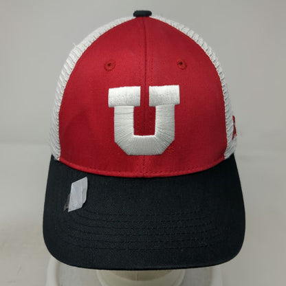 Russell Utah Utes NCAA Trucker Hat Red White Black One Size Mesh Back Snapback