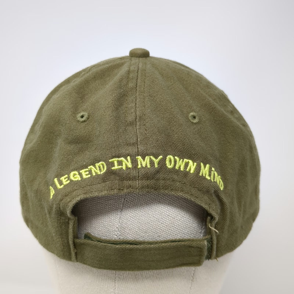Old Guys Rule Baseball Cap Green One Size Living Legend Slogan Strapback Hat