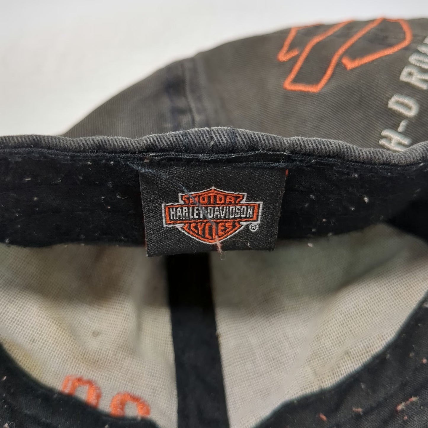 Harley-Davidson Baseball Cap Black Orange One Size Road Tour Racing Stripes Hat
