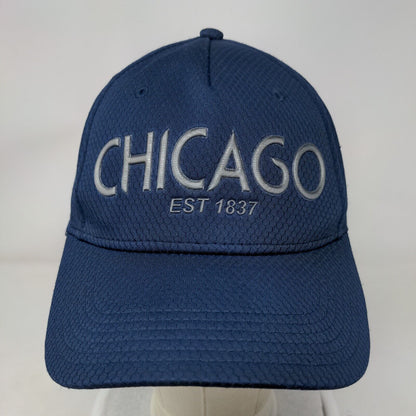 Chicago Est 1837 Strapback Hat Blue One Size Vent Holes Essencial Caps